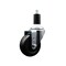 Service Caster 3.5'' SS Soft Rubber Wheel Swivel 1-3/8'' Expanding Stem Caster SCC-SSEX20S3514-SRS-138 - alternate 1